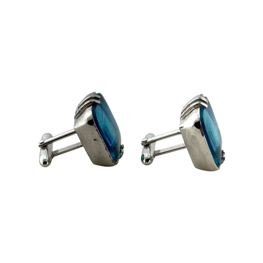 Swank Arc de Triomphe Cufflinks Bavarian Crystal Arts of the World Vintage